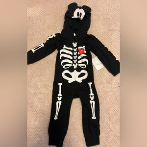 Mickey Mouse Skeleton jumpsuit size 18- 24 months NWT